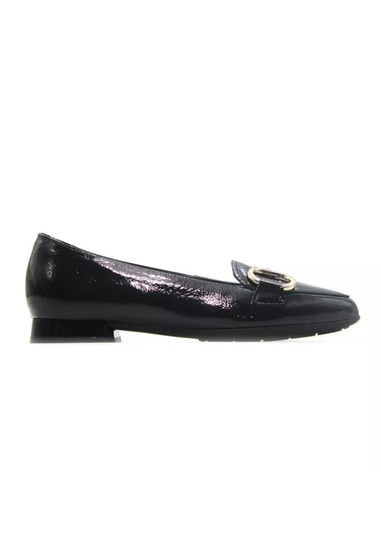 Zapato mocasín Pitillos-5430 negro plana para mujer