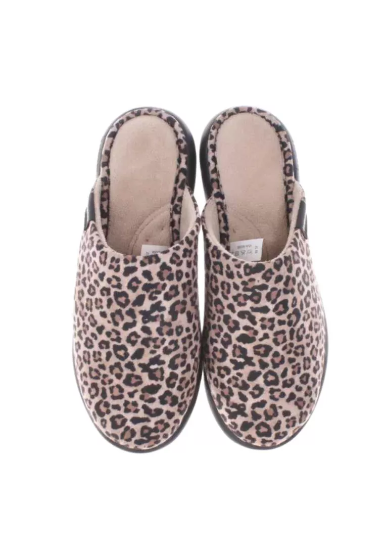 Zapatilla de casa Isotoner-90058 leopardo mujer