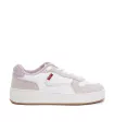 Sneakers cordones mujer blanco-rosa. Levi's