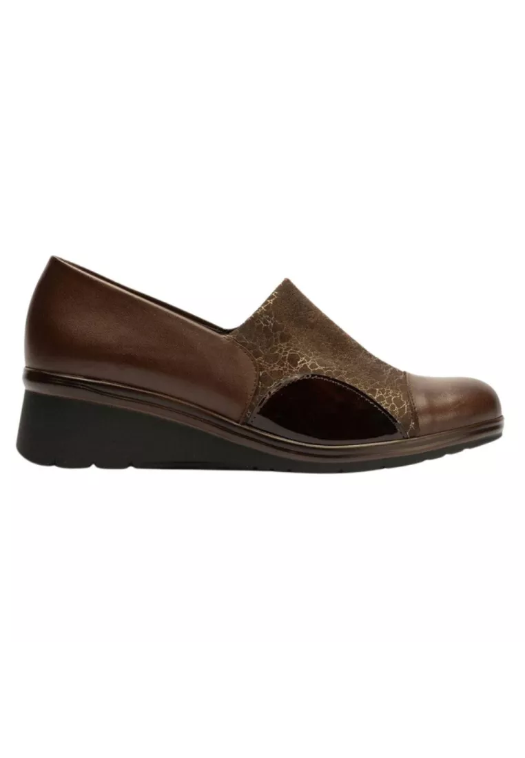 Zapato cuña Pitillos-5322 marrón mujer